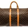 Coupon 🥰 Louis Vuitton Brown Monogram Canvas Keepall 55 Travel Bag 🔥