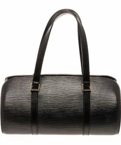 Coupon 🥰 Louis Vuitton Black Epi Leather Soufflot Tote Bag ❤️