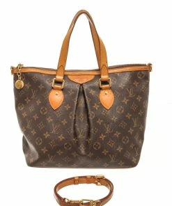Cheapest 😀 Louis Vuitton Brown Monogram Palermo PM Tote Bag ⭐