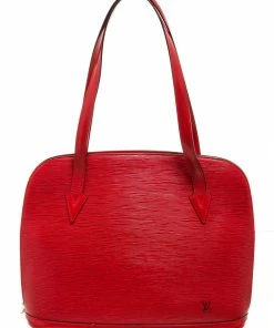Flash Sale 🥰 Louis Vuitton Red Epi Leather Lussac Shoulder Bag 🧨