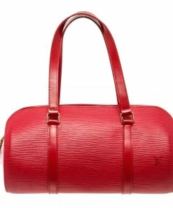 Discount ๐ Louis Vuitton Red Epi Leather Soufflot Tote Bag ๐