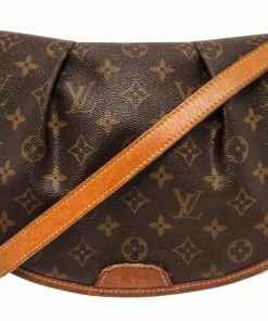 Budget 🔔 Louis Vuitton Brown Monogram Canvas Menilmontant PM Crossbody Bag 🎉