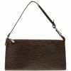 Budget ✔️ Louis Vuitton Dark Brown Epi Leather Pochette Accessories NM Bag 💯