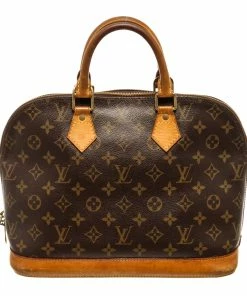Brand new 🛒 Louis Vuitton Brown Monogram Alma PM 👜 Handbag 🎁