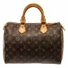 Budget ✔️ Louis Vuitton Brown Monogram Canvas Speedy 30 Satchel Bag 😍