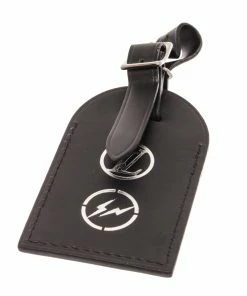 Budget 👏 Louis Vuitton Black Leather Fragment Luggage Tag ⭐