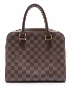 Outlet 💯 Louis Vuitton Damier Ebene Canvas Leather Triana 👜 Handbag 🎁