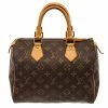 Hot Sale 😉 Louis Vuitton Brown Monogram Canvas Speedy 25 Satchel Bag 💯