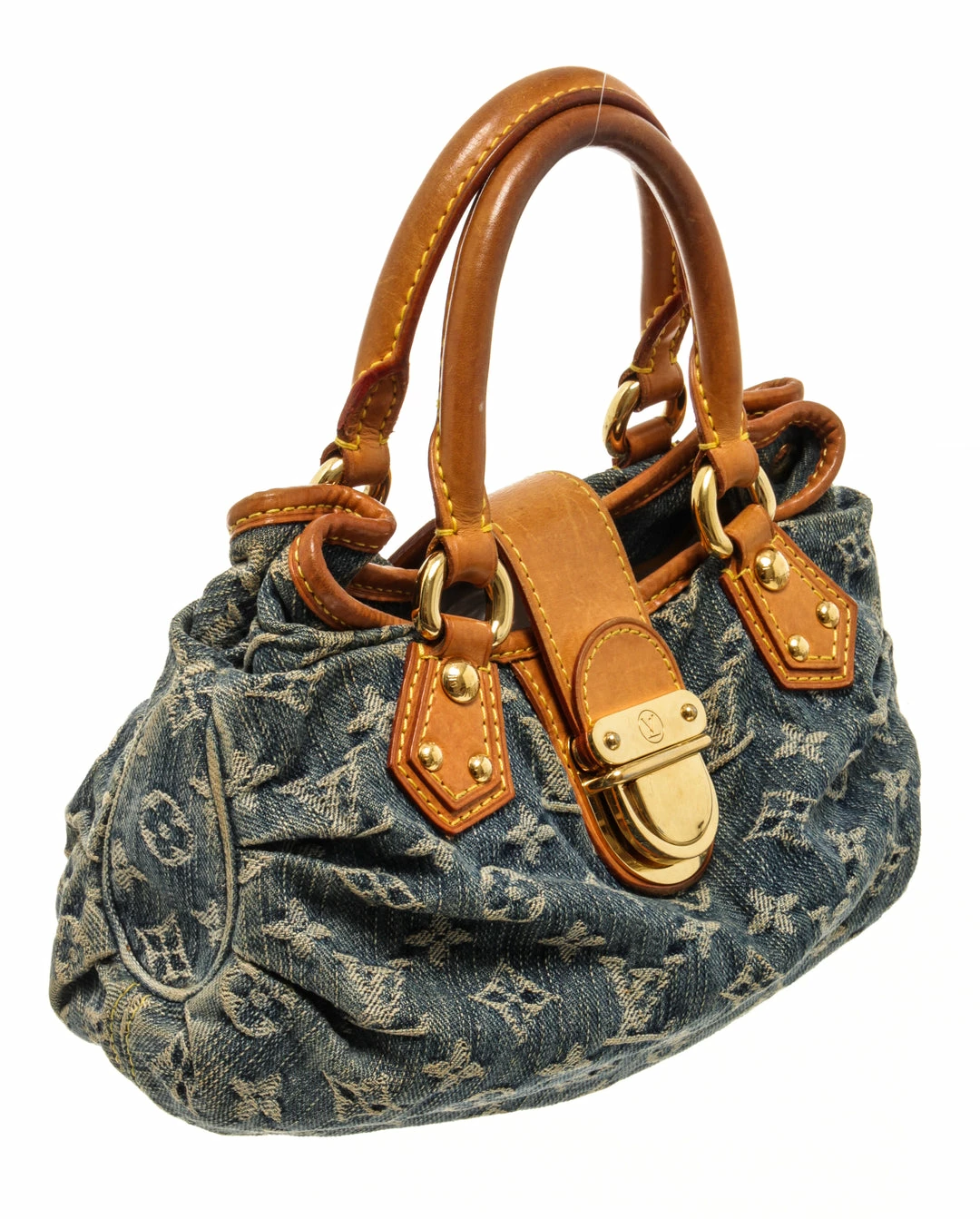 Discount โค๏ธ Louis Vuitton Blue Monogram Denim Pleaty ๐ Handbag ๐คฉ - Image 2