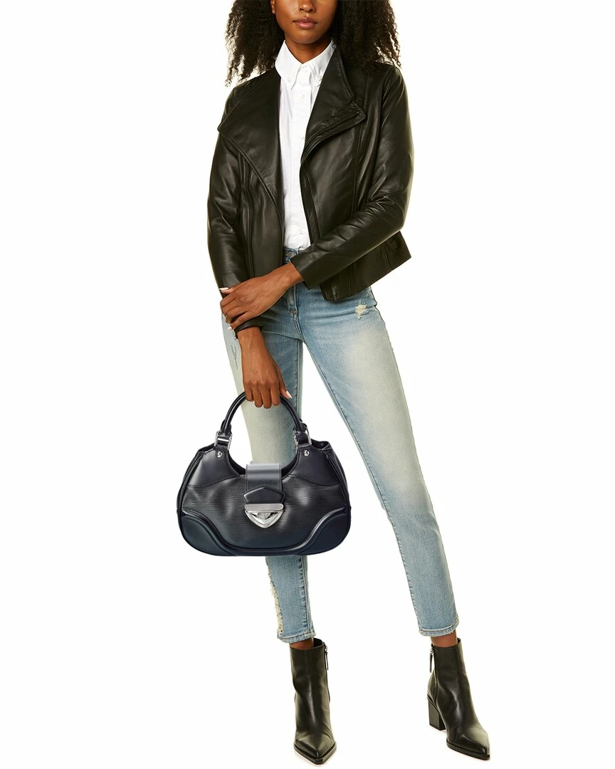 Cheap ๐ Louis Vuitton Black Leather Sac Montaigne (Authentic Pre-Owned) โ - Image 5