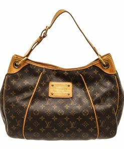 Outlet 🛒 Louis Vuitton Brown Monogram Canvas Galliera PM Hobo Bag 🛒