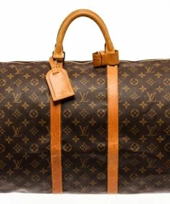 Best Sale ๐ฅฐ Louis Vuitton Brown Monogram Canvas Keepall 55 Travel Bag โ๏ธ