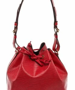 Best deal ๐ Louis Vuitton Red Epi Leather Petit Noe Bucket Bag ๐