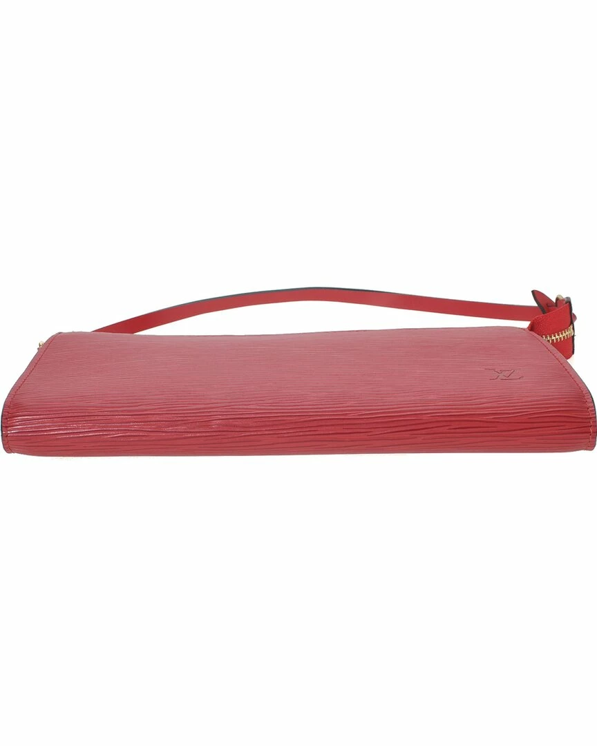 New โ๏ธ Louis Vuitton Castilian red Leather Pochette Accessoires 24 (Authentic Pre- ๐ฏ - Image 4