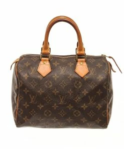 Best Sale 😉 Louis Vuitton Brown Monogram Speedy 25 Satchel Bag 👍