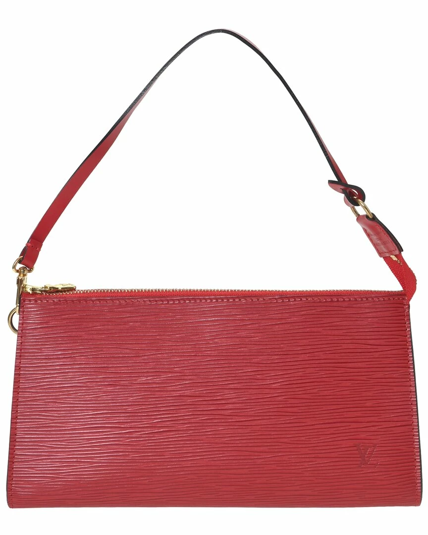 New โ๏ธ Louis Vuitton Castilian red Leather Pochette Accessoires 24 (Authentic Pre- ๐ฏ