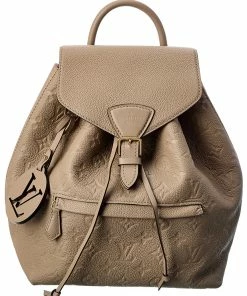 Flash Sale 🔔 Louis Vuitton Beige Monogram Empreinte Leather Montsouris PM (Authentic 👏