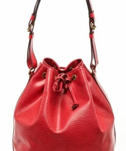 Cheap 🎉 Louis Vuitton Red Epi Leather Noe Shoulder Bag ✔️