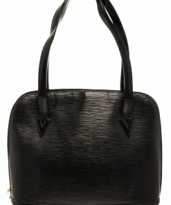 Coupon 🥰 Louis Vuitton Black Epi Leather Lussac Shoulder Bag 🎉