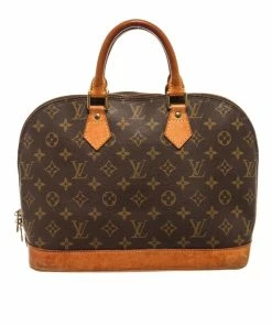 Outlet ❤️ Louis Vuitton Brown Canvas Alma 👜 Handbag 🎉