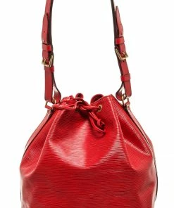 Deals 🛒 Louis Vuitton Red Epi Leather Noe Shoulder Bag ❤️