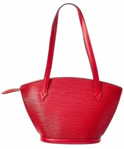 Cheap 😉 Louis Vuitton Castilian Red Leather Saint-Jacques Long Strap (Authentic Pre- ⭐