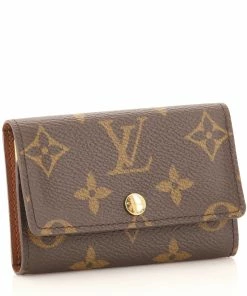 Hot Sale 🥰 Louis Vuitton Brown Monogram Canvas 6 Key Holder ⌛