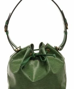 Cheap ✨ Louis Vuitton Green Epi Leather Noe PM Bucket Bag 👏
