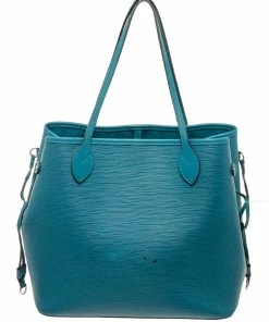 Best Pirce 🎉 Louis Vuitton Blue Epi Leather Neverfull MM Tote Bag 👏